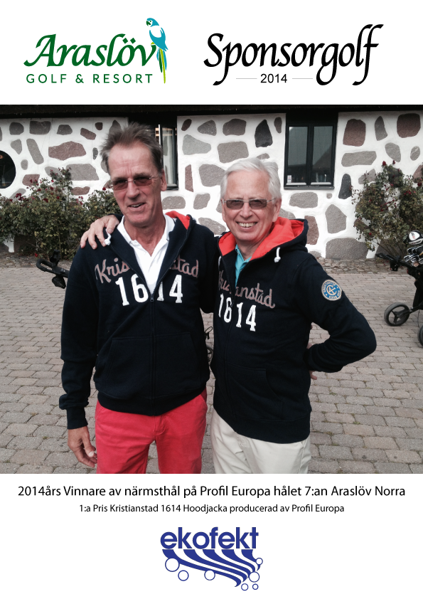 Glada vinnare av närmast hål på sponsorgolfen 2014
